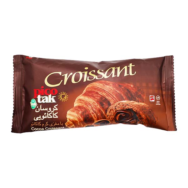 کروسان با مغز کرم کاکائویی 60گرمی قهوه ای تک ماکارون