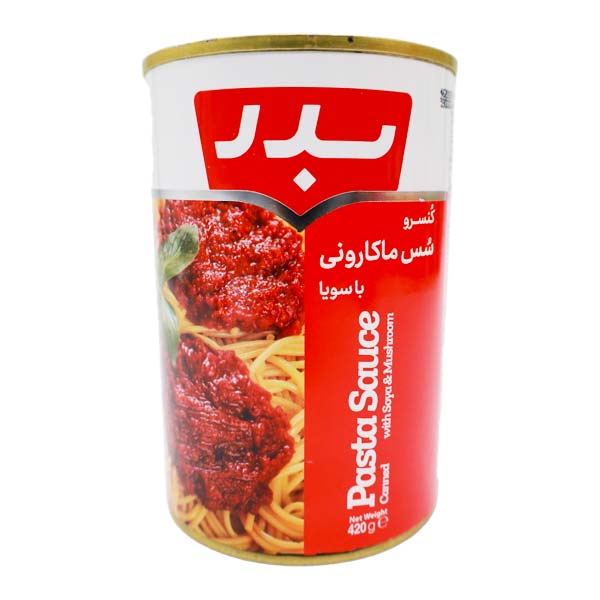 کنسرو سس ماکارونی با سویا بدر 420 گرمی