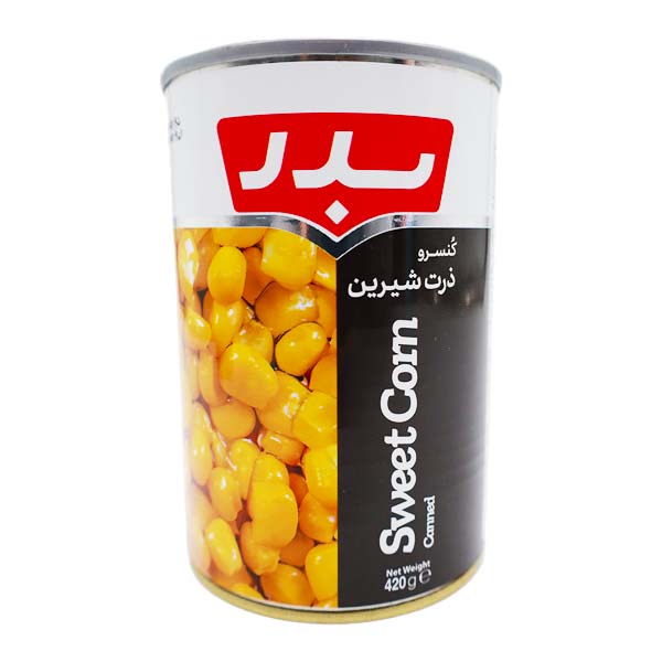 کنسرو ذرت شیرین 420 گرمی بدر