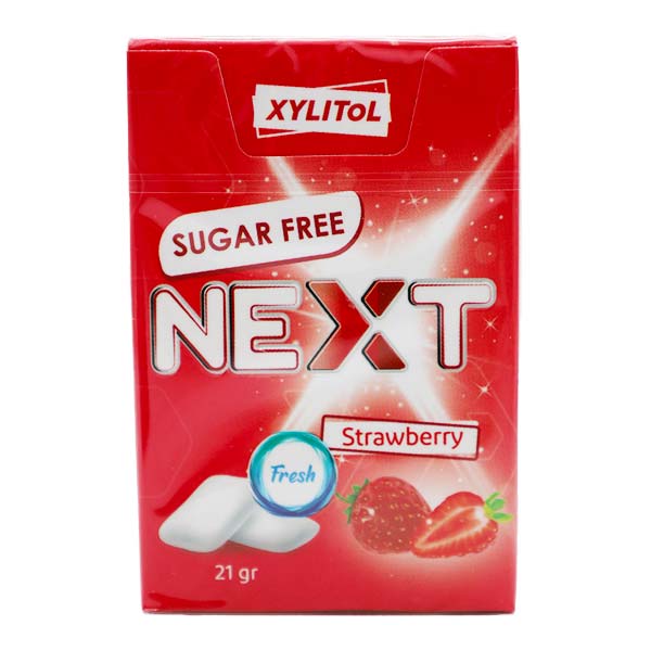 آدامس فلیپ تاپ بدون شکر نکست توت فرنگی