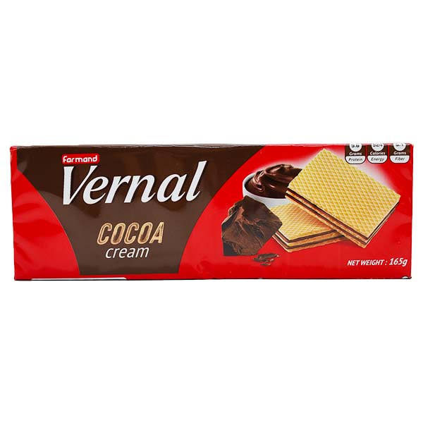 ویفر ورنال خانواده  کاکائو (165 گرم)