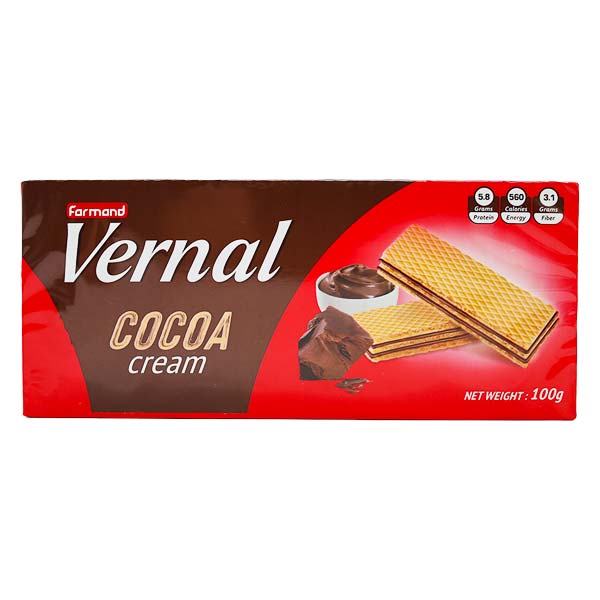 ویفر ورنال کاکائویی 100 گرم