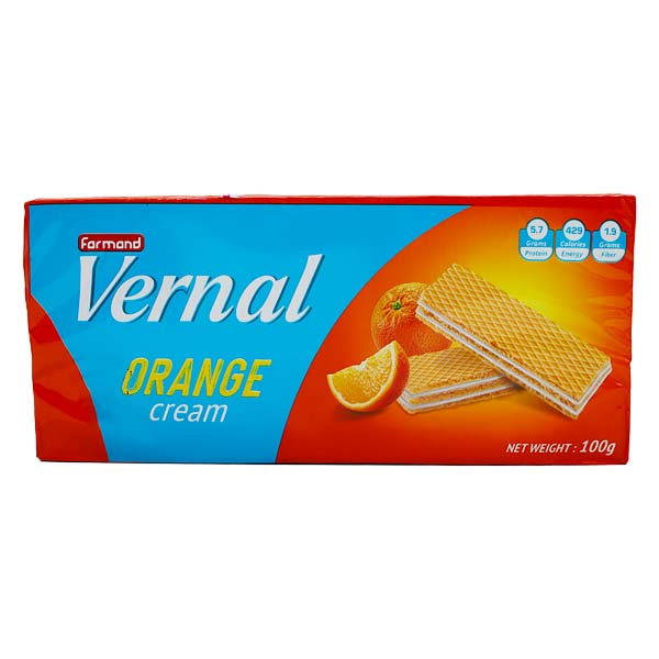 ویفر ورنال پرتقال 100 گرم