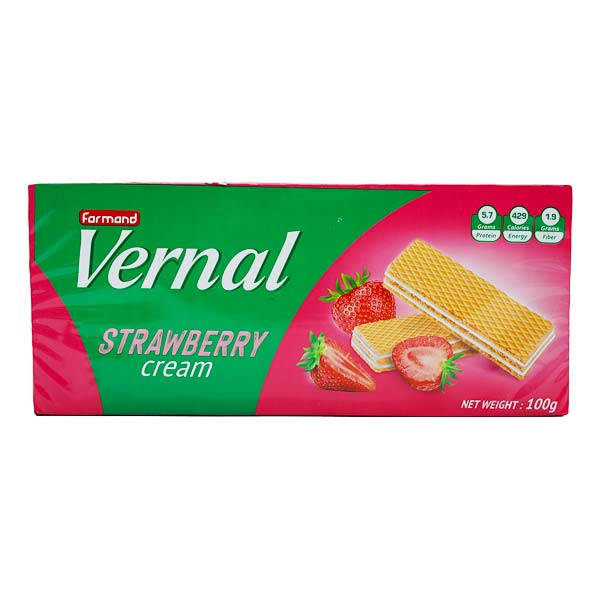 ویفر ورنال توت فر نگی  100 گرم