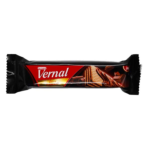 ویفر ورنال روکش کاکائویی 28 گرم_ شکلات تلخ