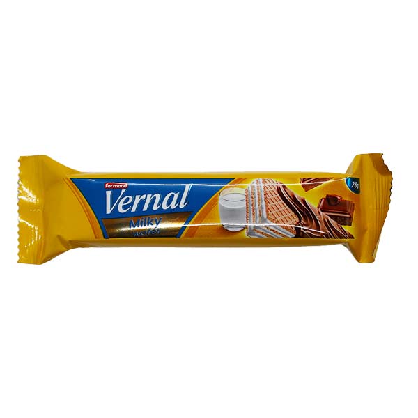 ویفر ورنال روکش کاکائویی 28 گرم_ شیری