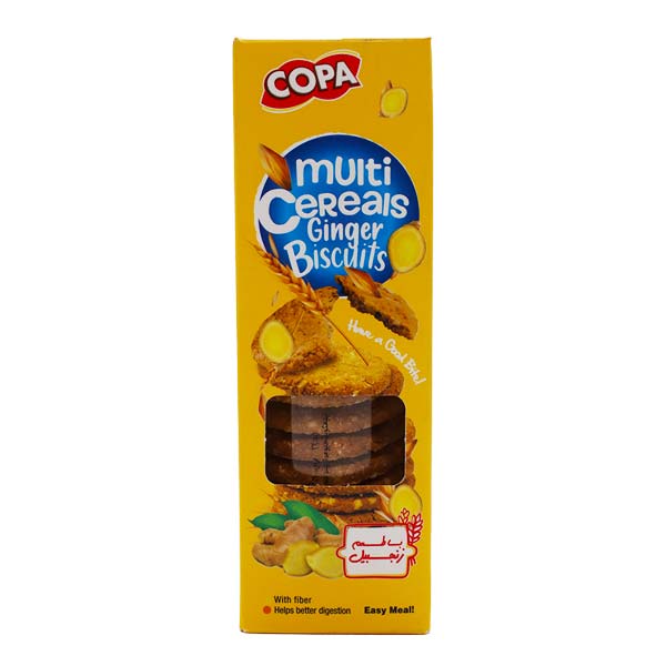 بیسکوییت چند غله با طعم زنجبیل کوپا جعبه 150 گرمی