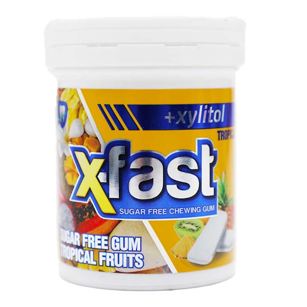 آدامس با طعم استوایی قوطی بزرگ اکس فست