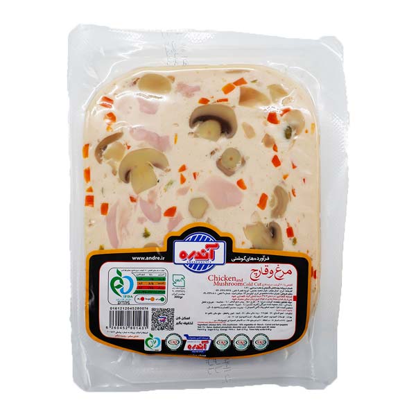 کالباس مرغ و قارچ 60% وکیوم 300 گرمی آندره