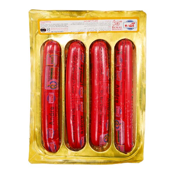 سوسیس هات داگ رویال گوشت 90٪ آندره 400 گرمی