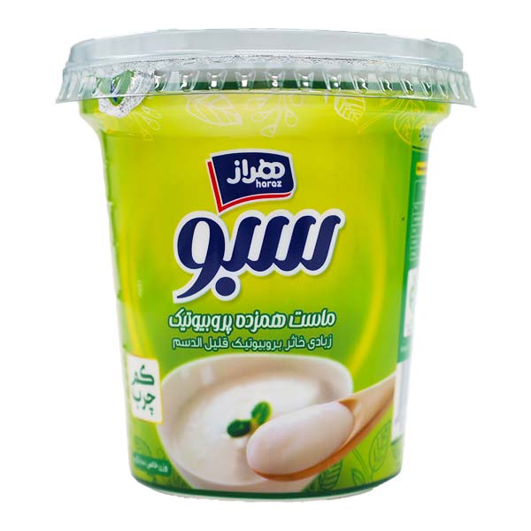 ماست لیبل شیرینگ سبو کم چرب پروبیوتیک 800 گرمی هراز