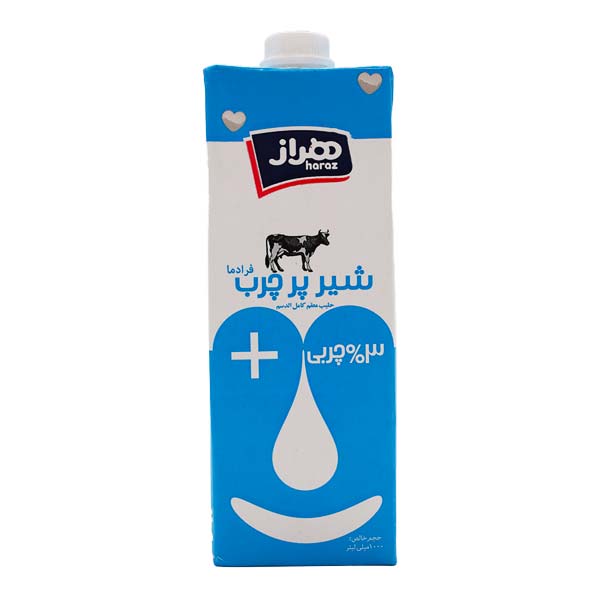 شیر تتراپک پر چرب 1 لیتری هراز