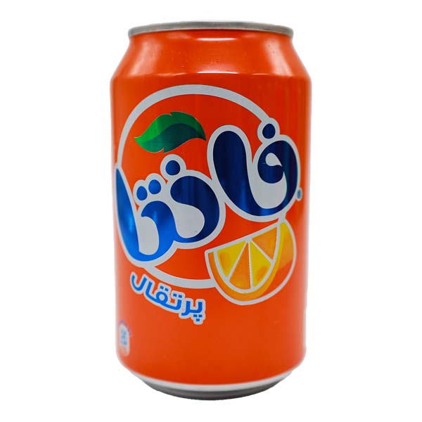 نوشابه گازدار پرتقالی قوطی 330 سی سی فانتا