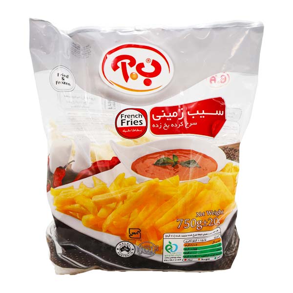 سیب زمینی سرخ کرده یخ زده 750 گرمی ب.آ