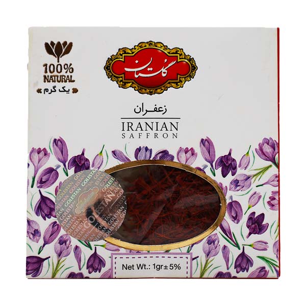 زعفران سرگل گلستان 1 گرمی طرح گل