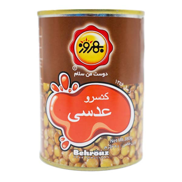 کنسرو عدسی 380 گرمی بهروز