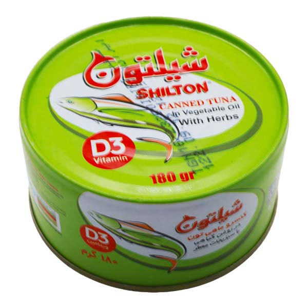 تن ماهی در روغن گیاهی با سبزیجات معطر شیلتون 180 گرم