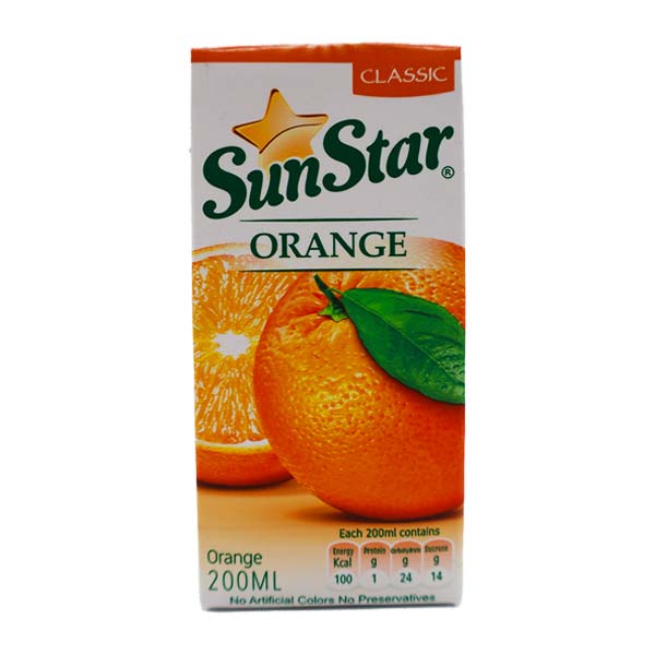 آبمیوه پرتقال 200 سی سی سان استار