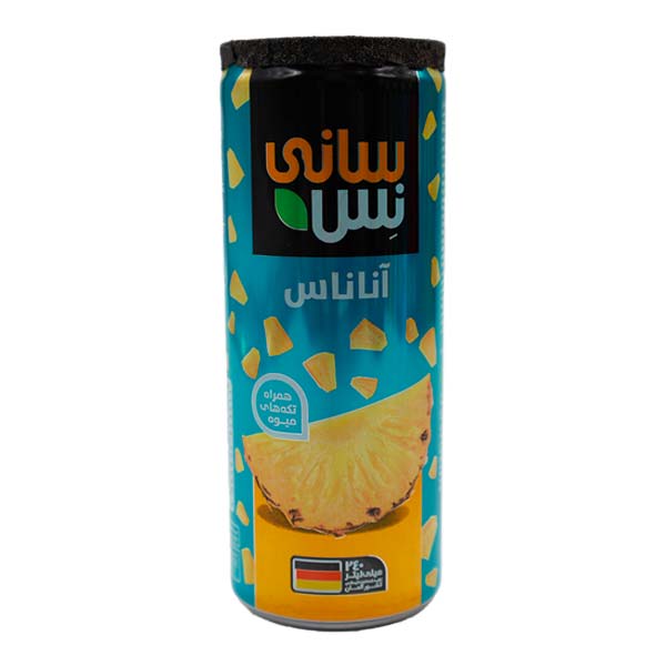 آبمیوه قوطی آناناس با تکه میوه 240 سی سی سانی نس