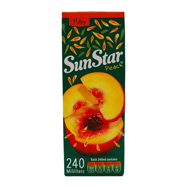 آبمیوه هلو پالپی 240 سی سی سان استار