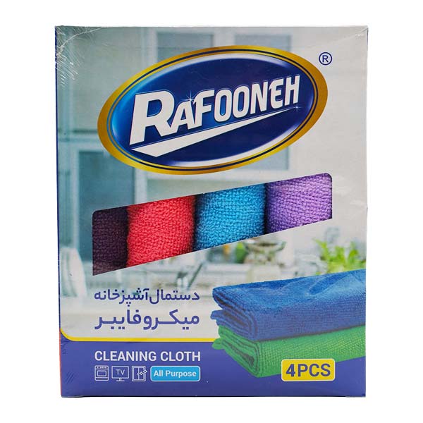 دستمال آشپزخانه میکروفایبر رافونه 4 عددی
