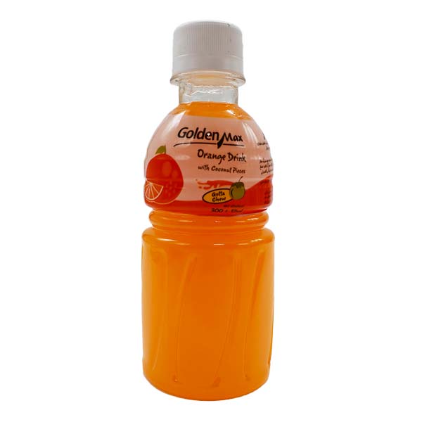 نوشیدنی پرتقال حاوی تکه های نارگیل 300 میلی گلدن مکس