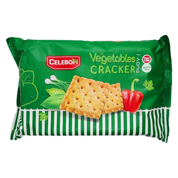 بیسکویت کراکر سبزیجات و فلفل دلمه
