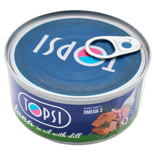 کنسرو تون ماهی در روغن با شوید 180 گرم - تاپسی