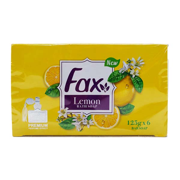 صابون  بهداشتی حمام معطر فاکس با رایحه لیمو جعبه 6 عددی 750 گرمی