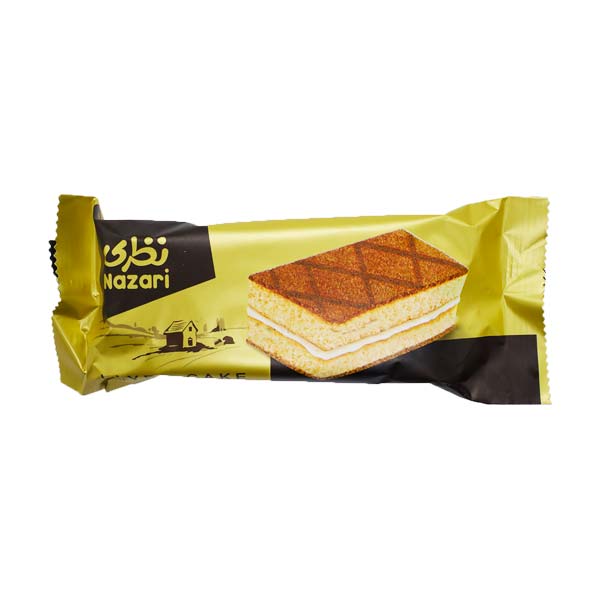 کیک اسفنجی دو لایه با کرم شیری نظری