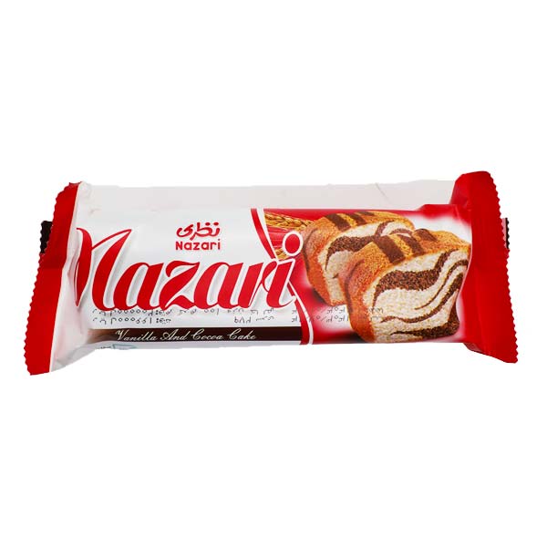 کیک روغنی کاکائویی وانیلی نظری 100 گرم