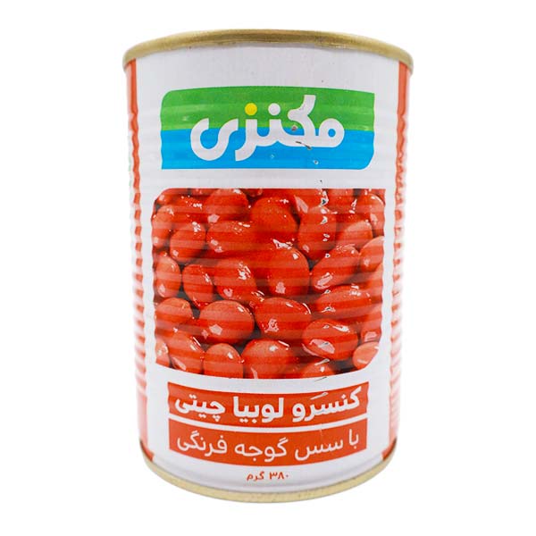 کنسرو لوبیا با سس گوجه فرنگی 380 گرمی مکنزی