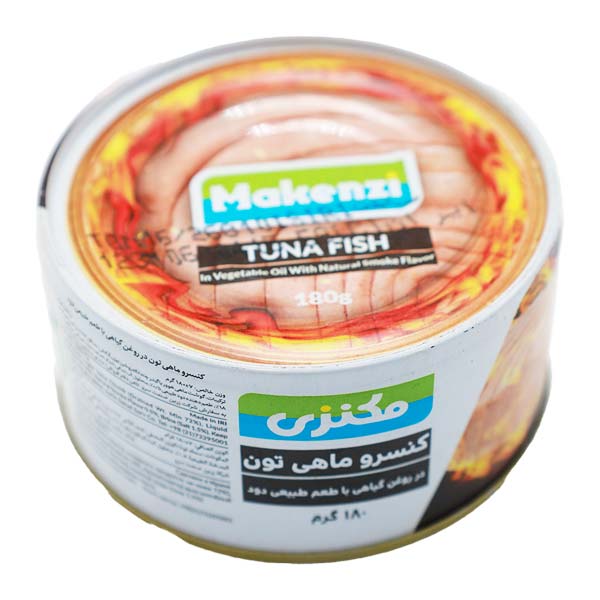 کنسرو ماهی تون با فلفل در روغن گیاهی دودی 180 گرمی مکنزی