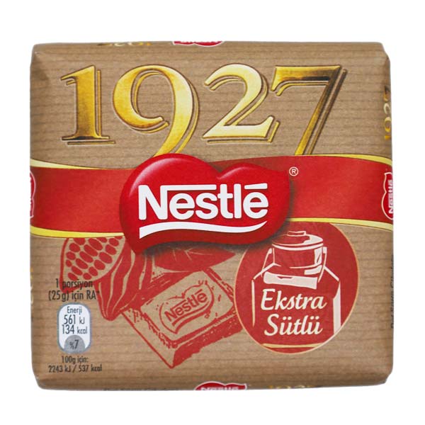 شکلات تخته‌ای شیری 60 گرمی نستله 1927