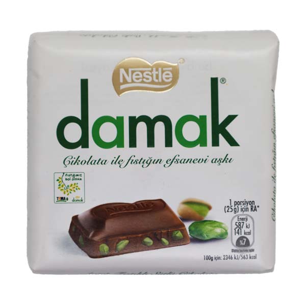 شکلات با مغز پسته 60 گرمی داماک گئجه
