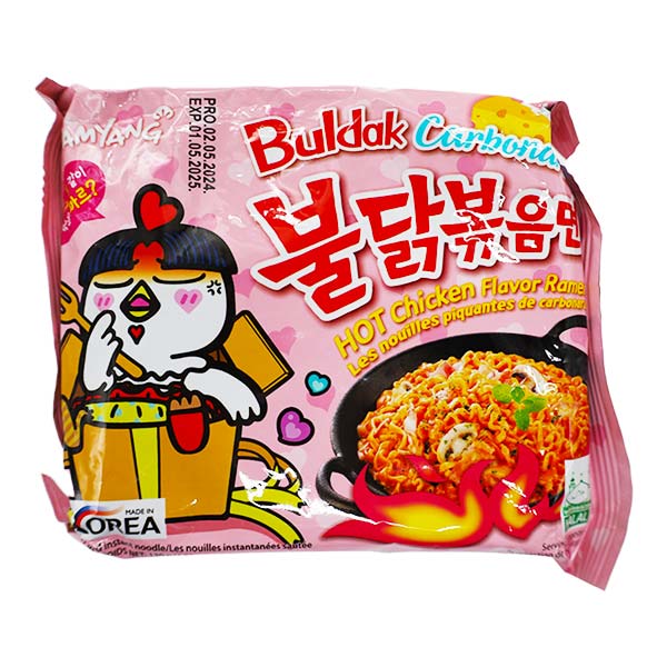 سوپ نودل کره ای پاکتی مرغ و پنیر و خامه