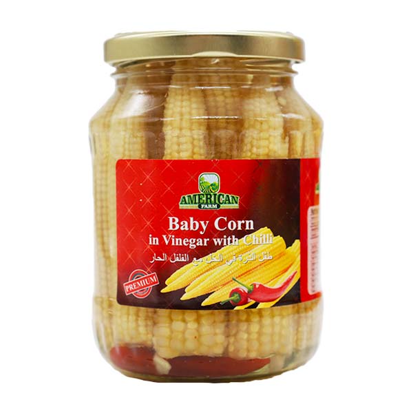 ذرت بیبی کورن شیشه ای فلفل